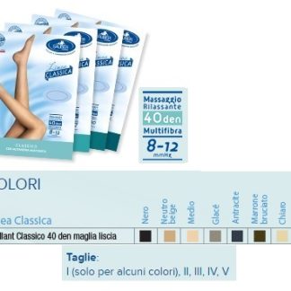 SAUBER COLLANT 40 DENARI MAGLIA LISCIA NEUTRO BEIGE 2 LINEA CLASSICA