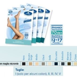 SAUBER COLLANT 70 DENARI MAGLIA MICRORETE NEUTRO BEIGE 1 LINEA CLASSICA