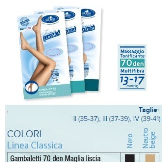 SAUBER GAMBALETTO 70 MAGLIA LISCIA NERO 4 LINEA CLASSICA