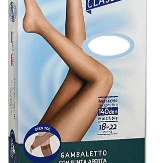 SAUBER GAMBALETTO OPEN TOE MAGLIA MICRORETE 140 DEN COLORE MEDIO TAGLIA 4 LINEA CLASSICA