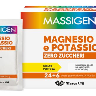 MASSIGEN MAGNESIO POTASSIO ZERO ZUCCHERO 24 BUSTINE + 6 BUSTINE