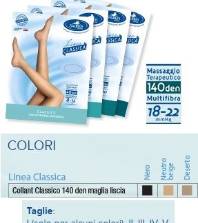 SAUBER COLLANT 140 DENARI MAGLIA LISCIA NERO 3 LINEA CLASSICA