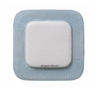 MEDICAZIONE BIATAIN IN SCHIUMA DI POLIURETANO CON BORDO ADESIVO IN SILICONE 10X20 CM 5 PEZZI