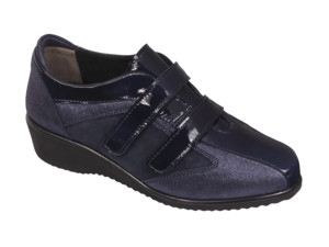 DOREEN STRAP SUEDE + GLITTERED SUEDE + PATENT LEATHER WOMENS NAVY BLUE 39 MATERIALE TOMAIA PELLE SCAMOSCIATA+PELLE SCAMOSCIATA GLITTERATA+VERNICE FODERA TOMAIA TESSUTO SOTTOPIEDE M