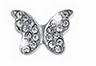 BJT979 ORECCHINI POST-FORATURA BUTTERFLY CRYSTALS 10MM