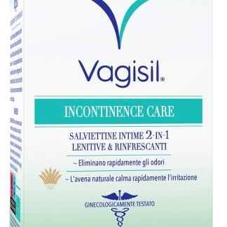 VAGISIL INCONTINENCE CARE SALVIETTINE INTIME 2IN1 LENITIVE & RINFRESCANTI 12 PEZZI