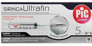 SIRINGA PIC ULTRAFINE 5 ML AGO 14 10 PEZZI
