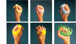 MANUS ABILIS PALLINA PER RIABILITAZIONE MANO 5 GIALLO SCURO SFORZO MASSIMO