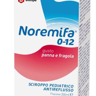SCIROPPO PEDIATRICO ANTIREFLUSSO NOREMIFA 0-12 FLACONE 200 ML GUSTO PANNA E FRAGOLA