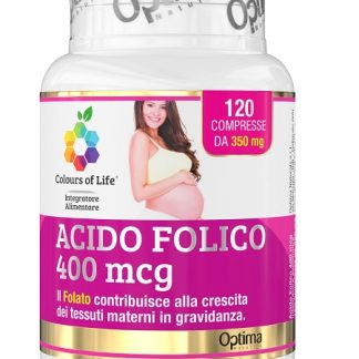 COLOURS OF LIFE ACIDO FOLICO 400 MCG 120 COMPRESSE 350 MG