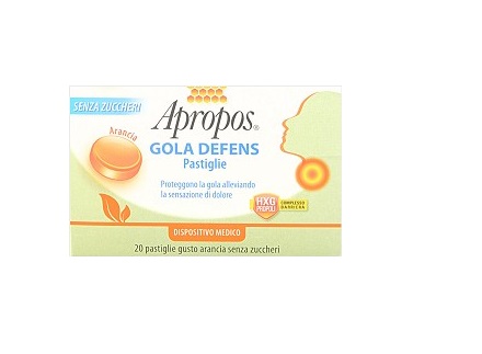 APROPOS GOLA DEFENS ARANCIA PASTIGLIE SENZA ZUCCHERI AGGIUNTI