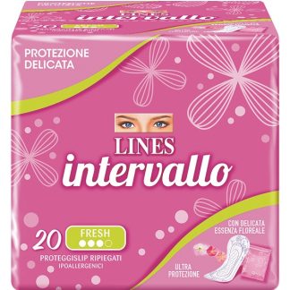 PROTEGGISLIP LINES INTERVALLO FRESH RIPIEGATO 20 PEZZI