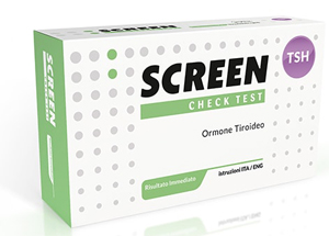 TEST RAPIDO PER L'INDIVIDUAZIONE QUALITATIVA DI ORMONE TIROIDE-STIMOLANTE TSH NEL SANGUE UMANO SCREEN CHECK TEST TIROIDE/TSH