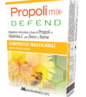 PROPOLI MIX DEFEND 30 COMPRESSE MASTICABILI GUSTO ARANCIA