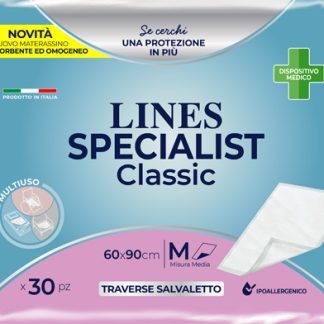 TRAVERSA ASSORBENTE LINES SPECIALIST CLASSIC MISURA 60X90 CM 30 PEZZI