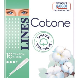 LINES COTONE TAMPONE SUPER 16 PEZZI