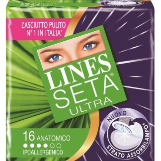 ASSORBENTE LINES SETA ULTRA ANATOMICO 16 PEZZI