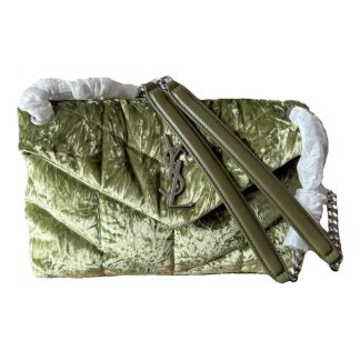 Saint Laurent Loulou Puffer velvet crossbody bag