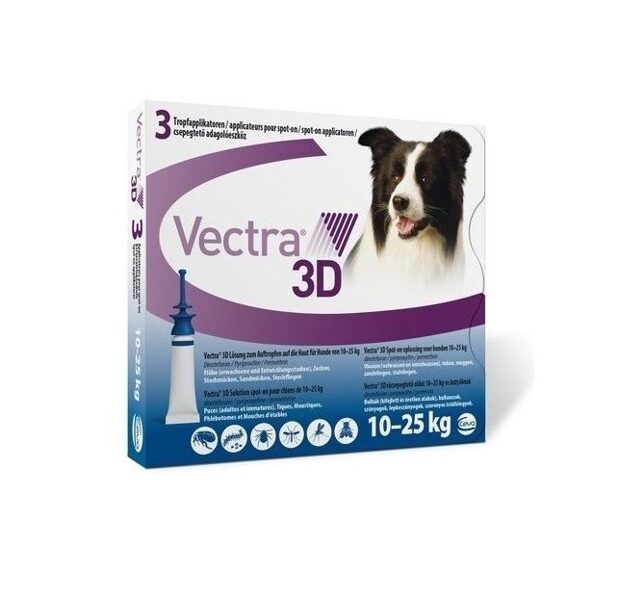 Vectra 3D Suņiem No 10 Līdz 25 kg 3gb x 3,6ml