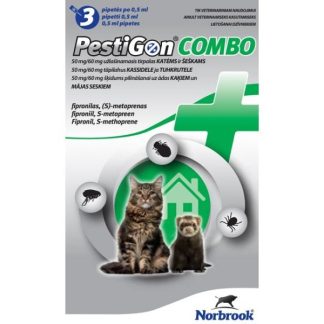 PESTIGON COMBO 50MG/60MG ŠĶĪD KAĶIEM/SESKIEM N3