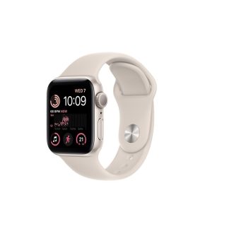 Apple A203EHL2C9CC59GS Apple Watch SE (2nd Gen) 44mm GPS Starlight Aluminium Case with Starlight Sport Band (M/L)
