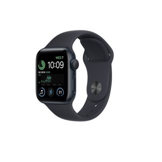 Apple D6B4FHLD41F90BGS Apple Watch SE (2nd Gen) 44mm GPS Midnight Aluminium Case with Midnight Sport Band (S/M)