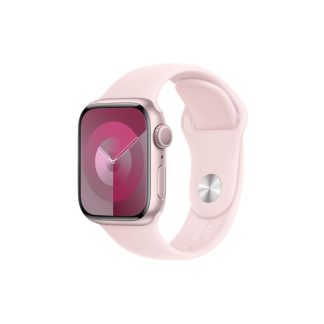 Apple 49886HLE2FF9E3GS Apple Watch Series 9 GPS 41mm Pink Aluminium Case with Pink Sport Band (M/L)