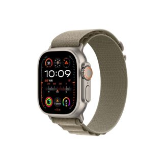 Apple 5300DHL39D0AB5GS Apple Watch Ultra 2 Titanium Case with Olive Alpine Loop (Medium)