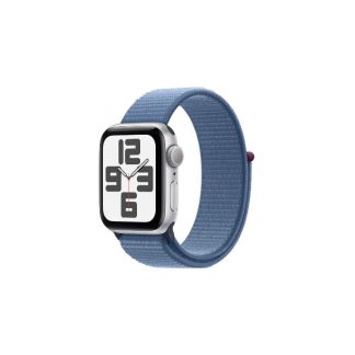 Apple F0D39HL6EC5153GS Apple Watch SE (2nd Generation) GPS 44mm Silver Aluminium Case with Winter Blue Sport Loop