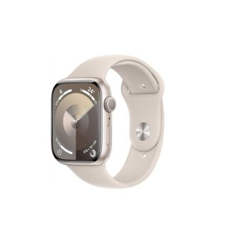 Apple FF209HLC579BC3GS Apple Watch Series 9 45mm GPS Starlight Aluminium Case with Starlight Sport Band (S/M)