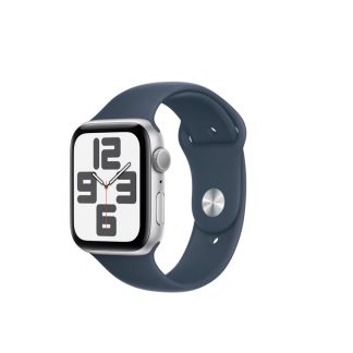 Apple B1F5FHLE17CF83GS Apple Watch SE (2nd Gen) 40mm GPS Silver Aluminium Case with Storm Blue Sport Band (S/M)