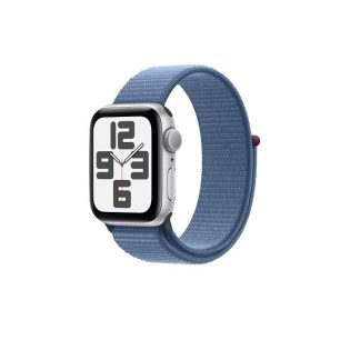Apple D97ACHLE493A7BGS Apple Watch SE (2nd Gen) 40mm GPS Silver Aluminium Case with Winter Blue Sport Loop