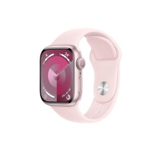 Apple 840AAHL1956094GS Apple Watch Series 9 41mm GPS Pink Aluminium Case with Pink Sport Band (M/L)