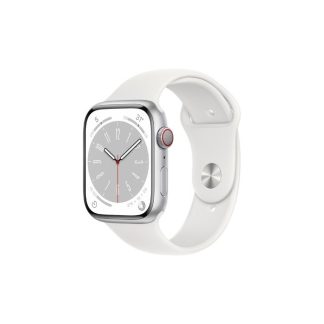 Apple D040DHL018DF48GS Apple Watch Series 8 GPS 45mm Silver Aluminium Case with White Sport Band