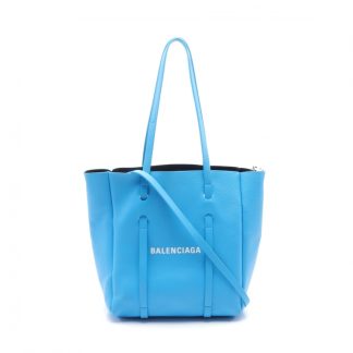 BALENCIAGA 97289ACE9BCB5AGS BALENCIAGA Everyday tote XS Handbag tote bag leather Light blue 2WAY