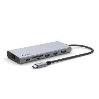 Belkin 390FEHL6B1F87BGS Usb-C Hub 7-In-1, 2X Usb-A, 100W Pd,  4K Hdmi, Sd 3.0 Card Reader, Microsd 3.0.