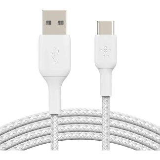 Belkin F0057ES0ED3B74GS Belkin Braided Usb-C To Usb-A Cable 2M White