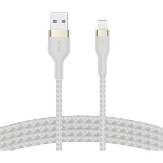 Belkin 3D67FESBDDCA85GS Belkin Usb-A To Lighting, Braid Sil, 1M, White Magnetic Management