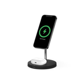 Belkin 1474AHL453E165GS Belkin BoostCharge Pro 2-In-1 Wireless Charging Stand with MagSafe Black