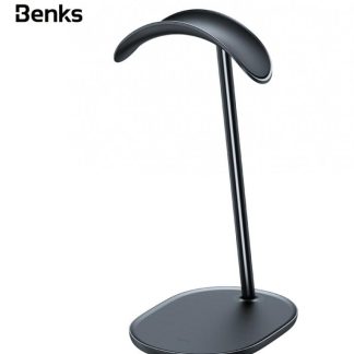Benks 06F17ES639C910GS [Benks] Stainless Steel & Silicone Sturdy Desktop Headset Stand For Various Headphone Models - Designed for Apple AirPods Max - BLACK
