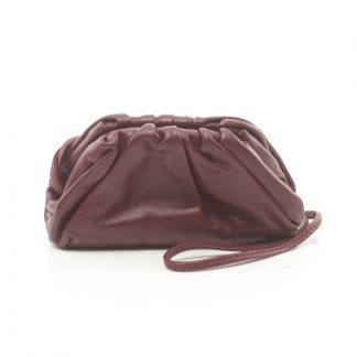 BOTTEGA VENETA 9BDF7AC09EEBEEGS BOTTEGA VENETA Pouch leather Bordeaux with strap