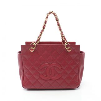 Chanel 029D2ACEDD8A98GS Chanel matelasse chain handbag Caviar skin Red gold hardware