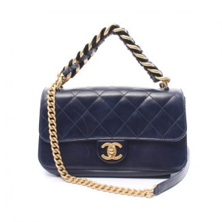 Chanel 998B6AC6A10A82GS Chanel matelasse chain shoulder bag leather Navy gold hardware 2WAY