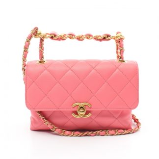 Chanel 3EEADAC7E99498GS Chanel matelasse chain shoulder bag lambskin pink gold hardware 2WAY