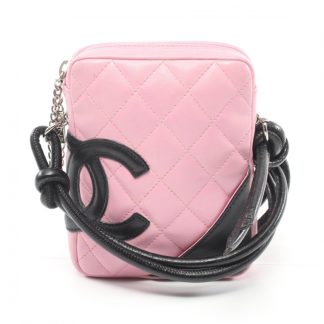 Chanel 6FF15AC5398F86GS Chanel cambon line Small Shoulder bag leather Light pink black