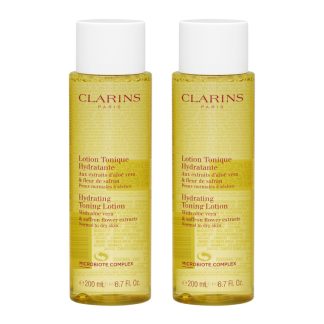 Clarins 89665BECE70A98GS 2X Clarins Hydrating Toning Lotion 200ml,6.7.oz aloe vera normal to dry skin