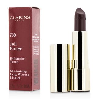 Clarins 8DC24BE829DE6BGS CLARINS - Joli Rouge (Long Wearing Moisturizing Lipstick) - # 738 Royal Plum 3.5g/0.1oz