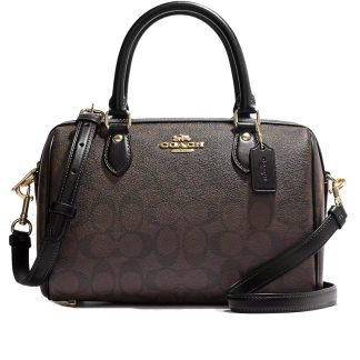 Coach FFED5AC8032826GS COACH Rowan Satchel In Signature Canvas Brown Black CH280