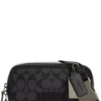 Coach 2286EAC099E2D7GS Coach Wyatt Belt Bag In Signature Canvas in Charcoal/ Black CM106