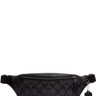 Coach 117C3ACC8BBE8AGS Coach Warren Mini Belt Bag In Signature Canvas in Charcoal CJ707
